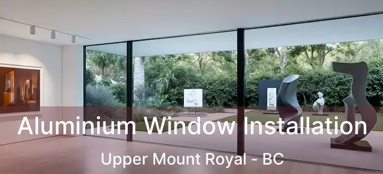  Aluminium Window Installation Upper Mount Royal - BC