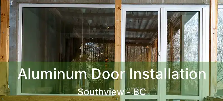  Aluminum Door Installation Southview - BC