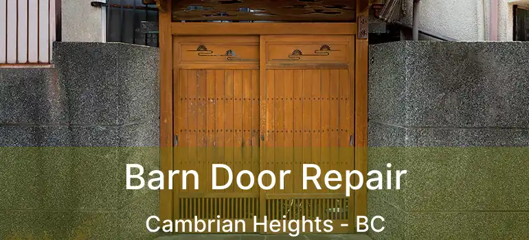  Barn Door Repair Cambrian Heights - BC