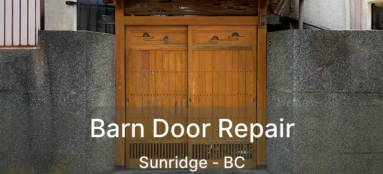  Barn Door Repair Sunridge - BC