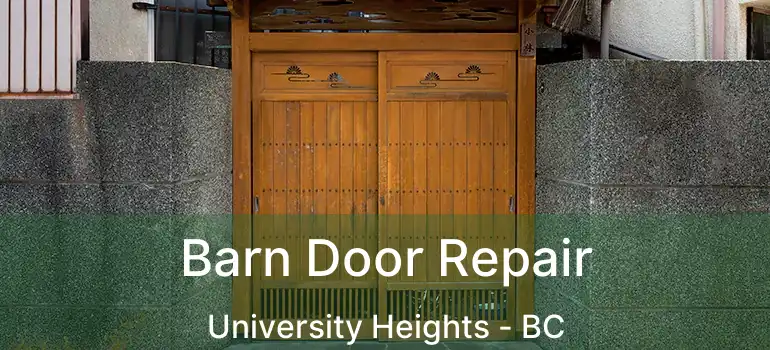  Barn Door Repair University Heights - BC