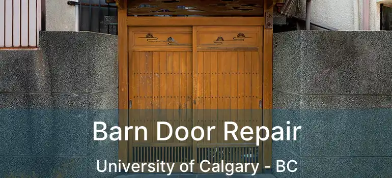  Barn Door Repair University of Calgary - BC