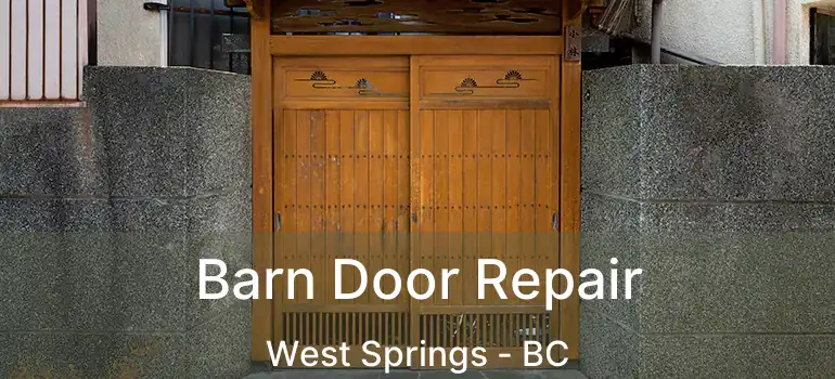  Barn Door Repair West Springs - BC