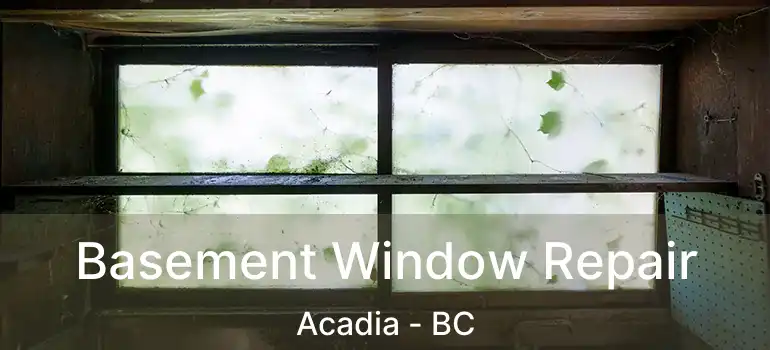  Basement Window Repair Acadia - BC