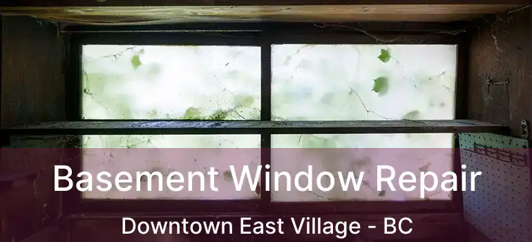  Basement Window Repair Downtown East Village - BC
