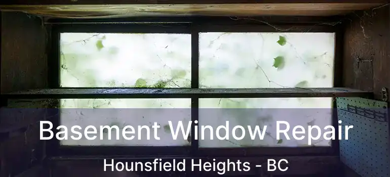  Basement Window Repair Hounsfield Heights - BC