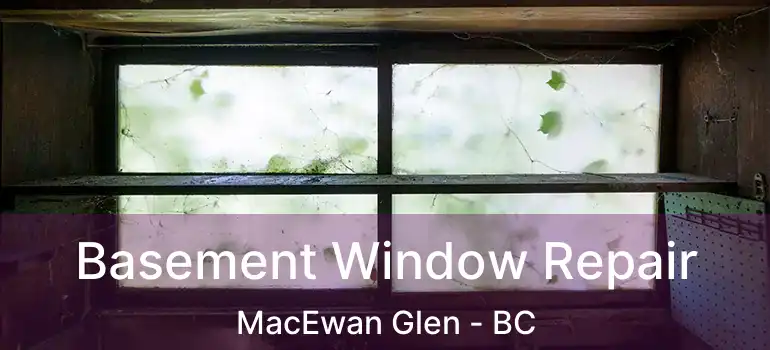  Basement Window Repair MacEwan Glen - BC