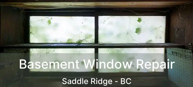  Basement Window Repair Saddle Ridge - BC