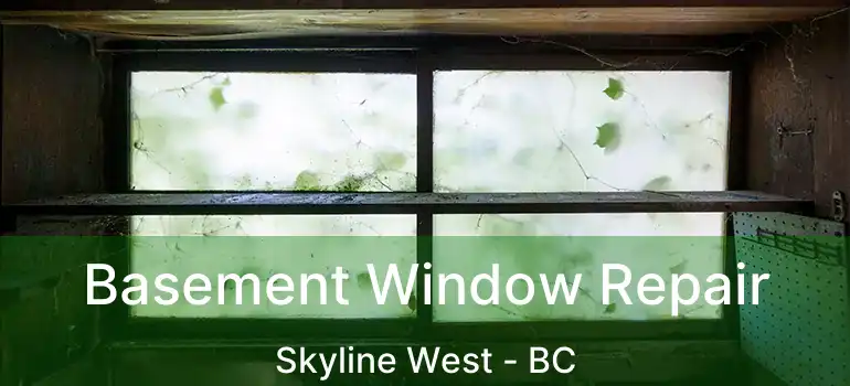  Basement Window Repair Skyline West - BC