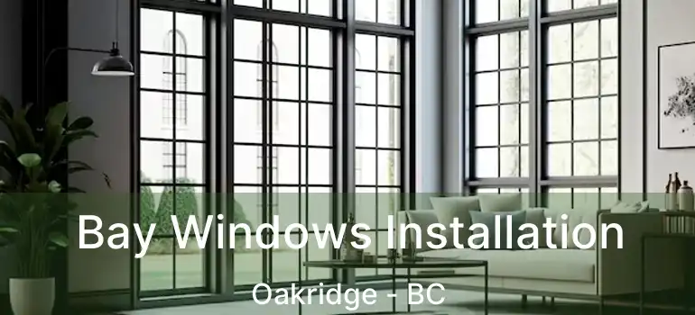  Bay Windows Installation Oakridge - BC