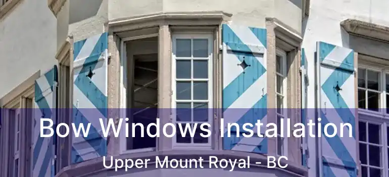  Bow Windows Installation Upper Mount Royal - BC