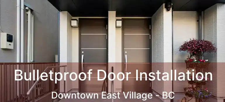  Bulletproof Door Installation Downtown East Village - BC