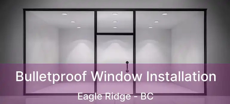  Bulletproof Window Installation Eagle Ridge - BC