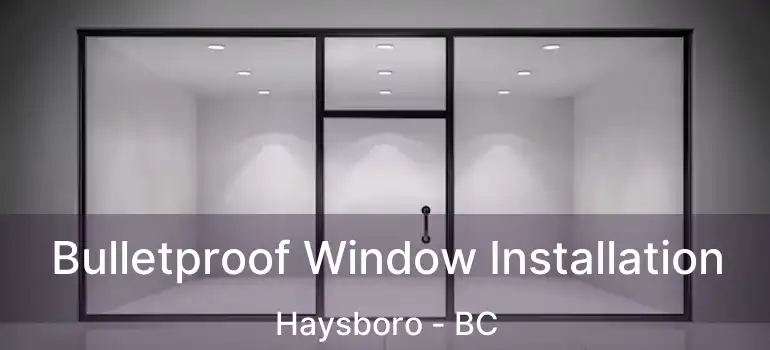  Bulletproof Window Installation Haysboro - BC