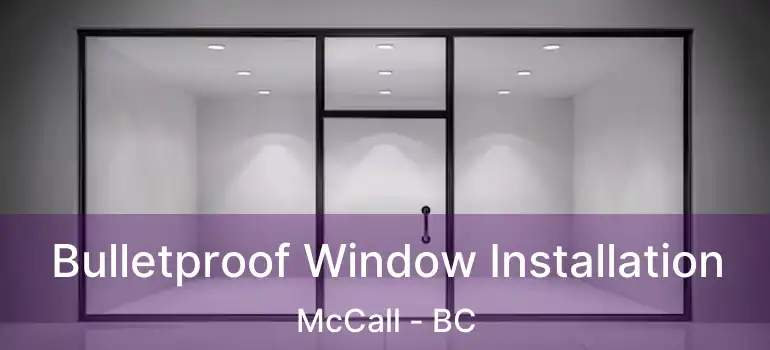  Bulletproof Window Installation McCall - BC