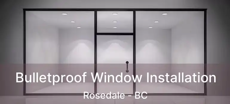  Bulletproof Window Installation Rosedale - BC