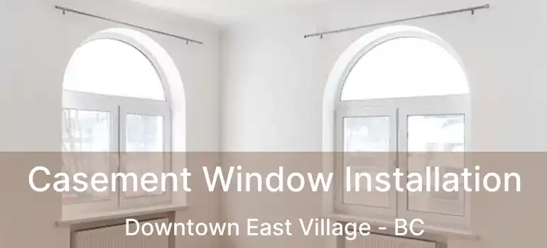  Casement Window Installation Downtown East Village - BC