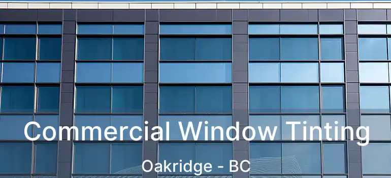  Commercial Window Tinting Oakridge - BC