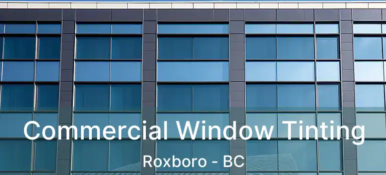  Commercial Window Tinting Roxboro - BC