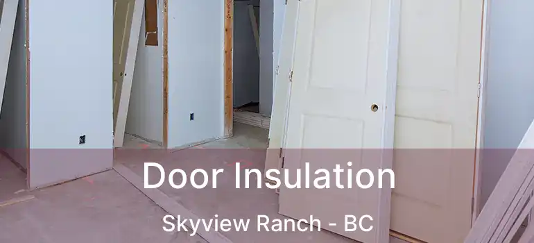  Door Insulation Skyview Ranch - BC