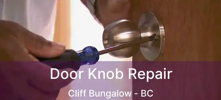  Door Knob Repair Cliff Bungalow - BC