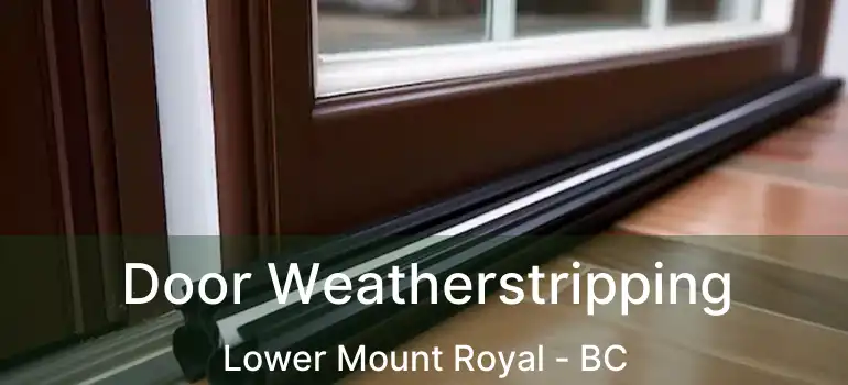  Door Weatherstripping Lower Mount Royal - BC