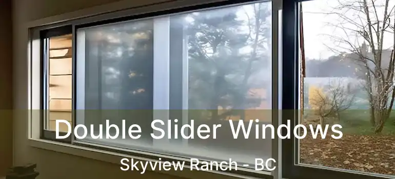  Double Slider Windows Skyview Ranch - BC