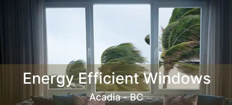  Energy Efficient Windows Acadia - BC