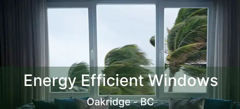  Energy Efficient Windows Oakridge - BC