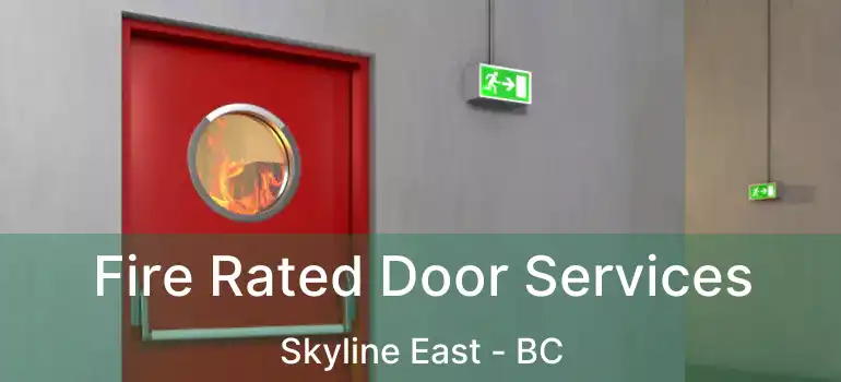  Fire Rated Door Services Skyline East - BC
