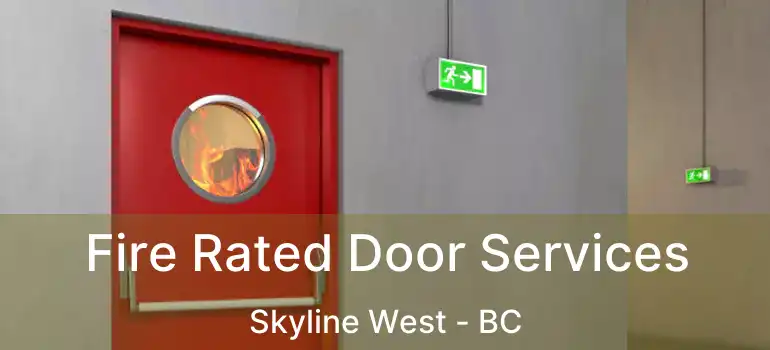  Fire Rated Door Services Skyline West - BC