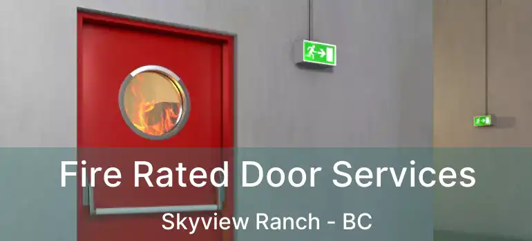  Fire Rated Door Services Skyview Ranch - BC
