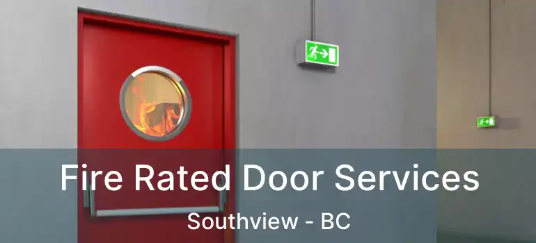  Fire Rated Door Services Southview - BC