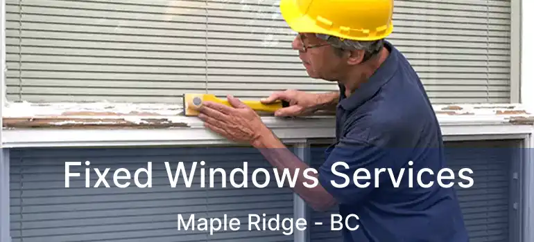  Fixed Windows Services Maple Ridge - BC