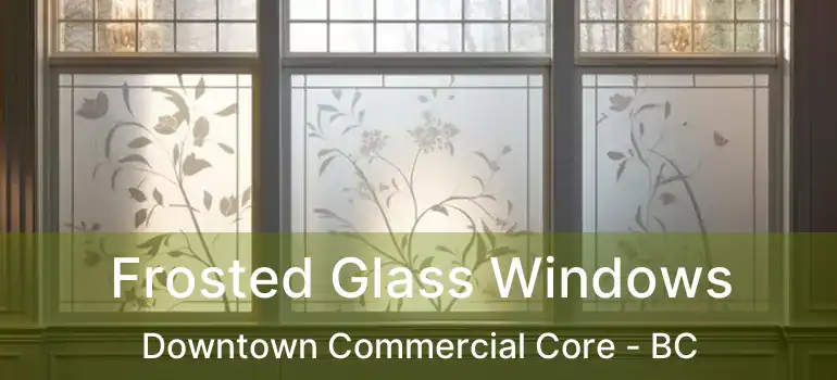  Frosted Glass Windows Downtown Commercial Core - BC