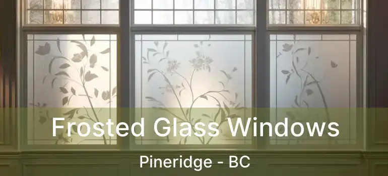  Frosted Glass Windows Pineridge - BC