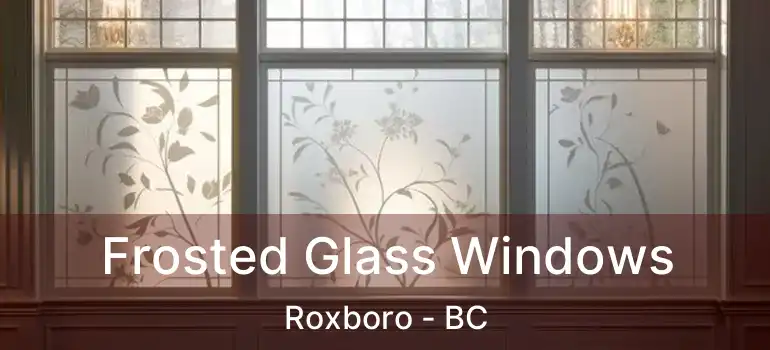  Frosted Glass Windows Roxboro - BC