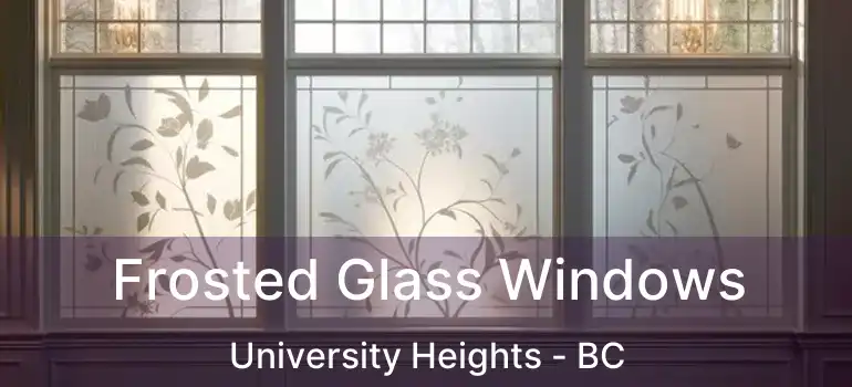  Frosted Glass Windows University Heights - BC
