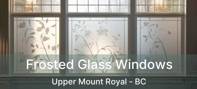  Frosted Glass Windows Upper Mount Royal - BC