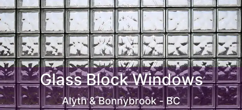  Glass Block Windows Alyth & Bonnybrook - BC