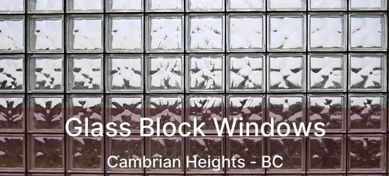  Glass Block Windows Cambrian Heights - BC