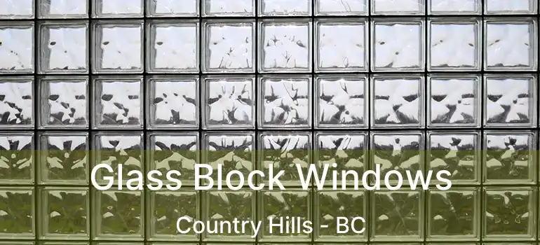  Glass Block Windows Country Hills - BC