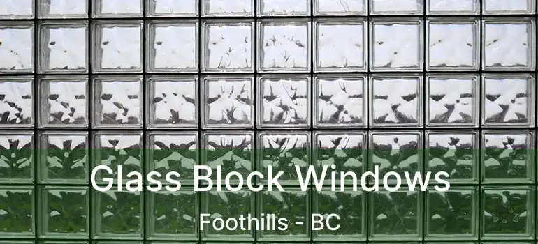  Glass Block Windows Foothills - BC