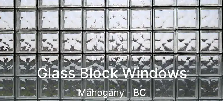  Glass Block Windows Mahogany - BC