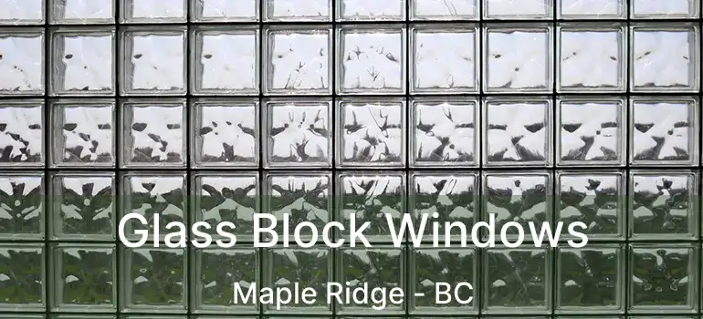  Glass Block Windows Maple Ridge - BC