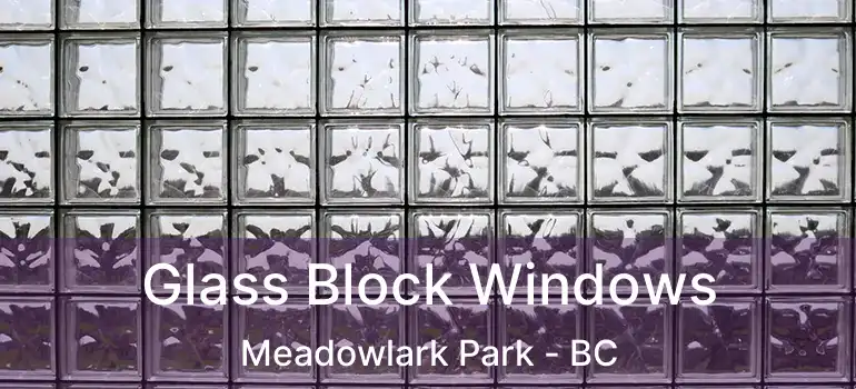  Glass Block Windows Meadowlark Park - BC