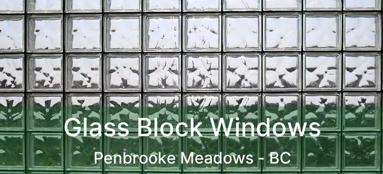  Glass Block Windows Penbrooke Meadows - BC