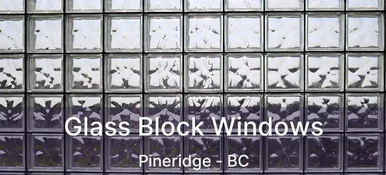  Glass Block Windows Pineridge - BC