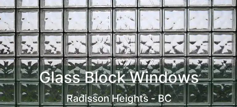  Glass Block Windows Radisson Heights - BC