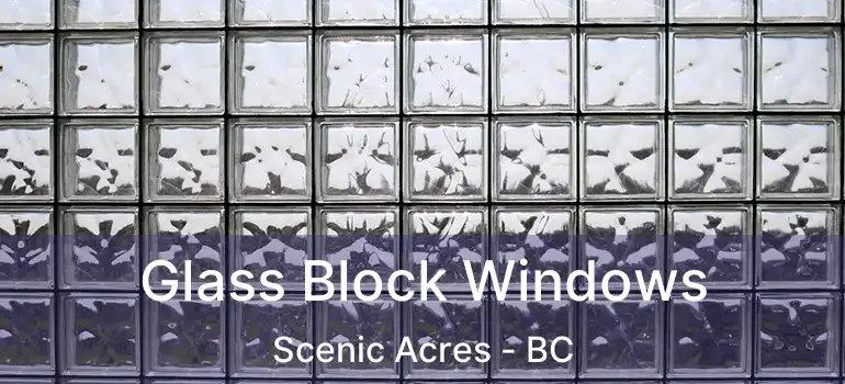  Glass Block Windows Scenic Acres - BC